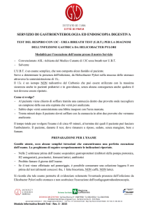 Modulo preparazione breath test