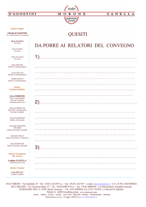 quesiti da porre ai relatori del convegno