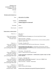 Curriculum vitae - Camera di Commercio di Oristano