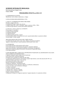 scienze integrate biologia