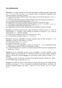 Esercizi sul moto uni-dimensionale