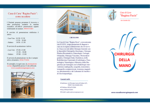 Brochure Chirurgia mano - Casa di cura Regina Pacis
