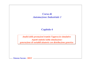 Generazione di variabili aleatorie distribuite in modo arbitrario.