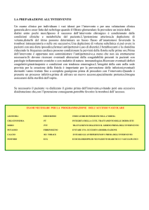 LA PREPARAZIONE ALL`INTERVENTO