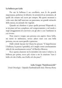 La bellezza per Leila Per me la bellezza è un