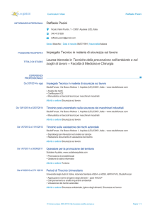 Raffaele Pasini Impiegato Tecnico in materia di sicurezza sul lavoro