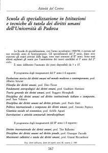 Attività del Centro - Centro Diritti Umani