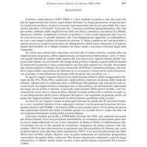 Il primo centrosinistra (1962-1968) e i suoi risultati costituisce uno