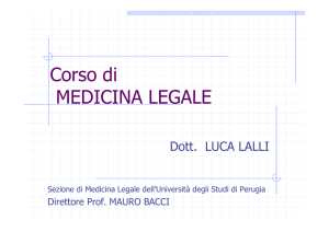 Corso di MEDICINA LEGALE