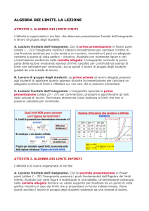 ALGEBRA DEI LIMITI. LA LEZIONE