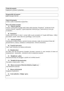 Titolo del progetto Impariamo a suonare il pianoforte. Responsabile