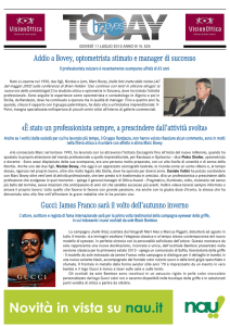 Addio a Bovey, optometrista stimato e manager di