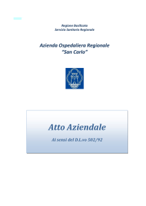 Atto Aziendale - Ospedale San Carlo