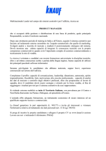 Multinazionale Leader nel campo dei sistemi costruttivi per l`edilizia