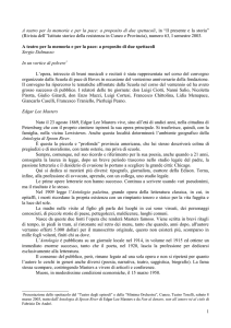 A teatro per la memoria e per la pace