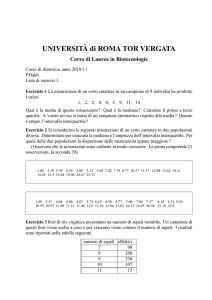 Lista di esercizi 1