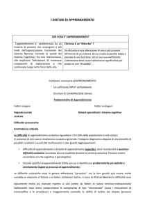 i distubi di apprendimento