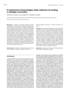 Il trattamento farmacologico della sindrome di Cushing a etiologia