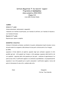 Programma di matematica - Liceo "De Sanctis"