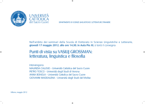 Punti di vista su VASILIJ GROSSMAN: letteratura