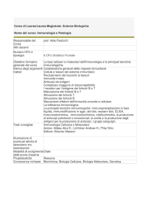 Corso di Laurea/Laurea Magistrale: Scienze Biologiche Nome del