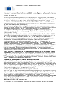 Previsioni economiche di primavera 2015: venti di