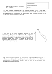 1.Un blocco di piombo di massa m1=400 g alla temperatura di