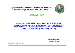 studio dei meccanismi molecolari coinvolti nella miopatia da statine
