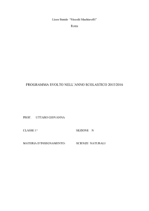 programma svolto nell`anno scolastico 2015/2016