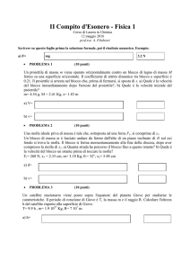 II Esonero - Testo e soluzioni