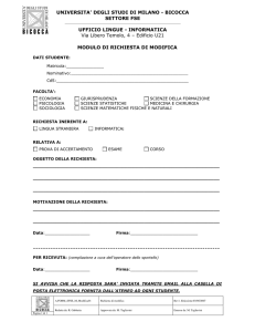 UNIVERSITA` DEGLI STUDI DI MILANO