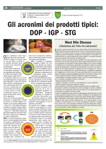 Gli acronimi dei prodotti tipici: DOP - IGP - STG