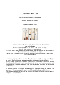 La sapienza della Dea. - Libera Università delle Donne