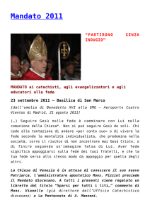 Mandato 2011 - Patriarcato di Venezia