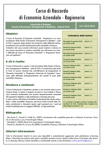 Corso di Raccordo di Economia Aziendale - Ragioneria
