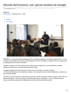 Giornate dell`economia, così i giovani studiano da manager