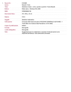 6193985 1. Record Nr. Titolo Statistica di base : come, quando e