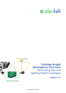 Catalogo Gruppi Elettrogeni e Torri Faro generating Sets