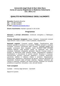 Qualità nutrizionale degli alimenti