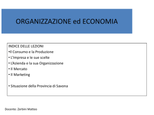 ORGANIZZAZIONE ed ECONOMIA
