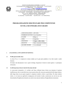 programmazione disciplinare per competenze