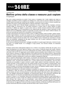 Berlino prima della classe e nessuno può copiare