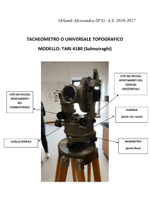 TACHEOMETRO O UNIVERSALE TOPOGRAFICO MODELLO: TARI