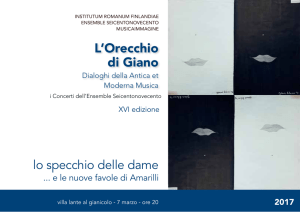 Programma di sala, Lo Specchio delle Dame 2017
