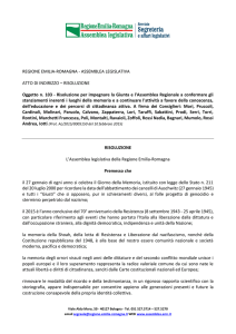 Risoluzione - oggetto n. 103 - Assemblea legislativa. Regione