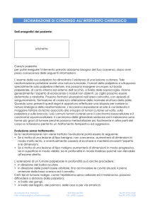 dichiarazione di consenso all`intervento chirurgico