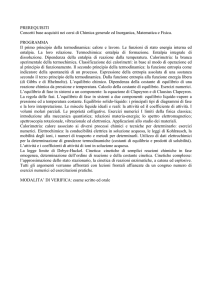 Il primo principio della termodinamica: calore e lavoro