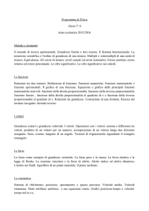 Programma di Fisica classe 3^A Anno scolastico 2015/2016 Metodo