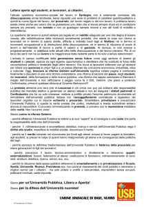 Siamo per un`Università Pubblica, Libera e Aperta! Siamo per la