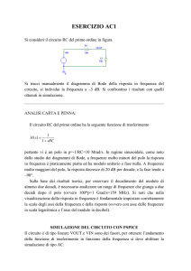 ESERCIZIO AC1: risposta in frequenza di un circuito RC